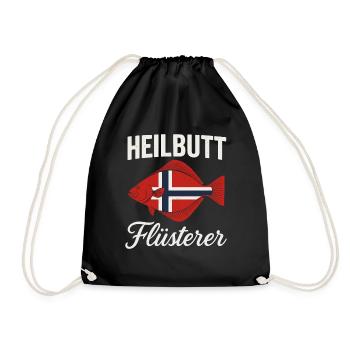 Flétan Whisperer Drapeau de la Norvège - Sac de sport léger - noir - Devant