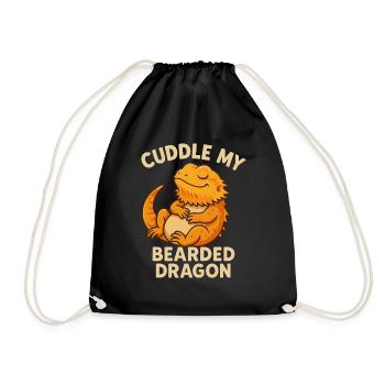 Câlin avec motif dragon barbu - Sac de sport léger - noir - Devant