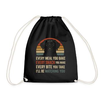 Drôle de dicton du Labrador à propos de votre nourriture - Sac de sport léger - noir - Devant
