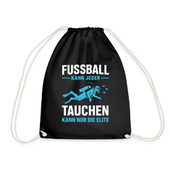 Tauchen nur für die Elite - Turnbeutel - Schwarz - Vorne