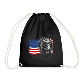 Briard America Flag Dogs Wilsigns - Sac de sport léger - noir - Devant