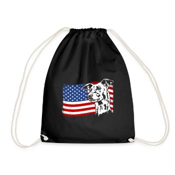Greyhound America Flag Greyhound Dogs Wilsigns - Sac de sport léger - noir - Devant