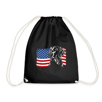 Weimaraner Amérique Flag Chiens Chiens de chasse Wilsigns - Sac de sport léger - noir - Devant