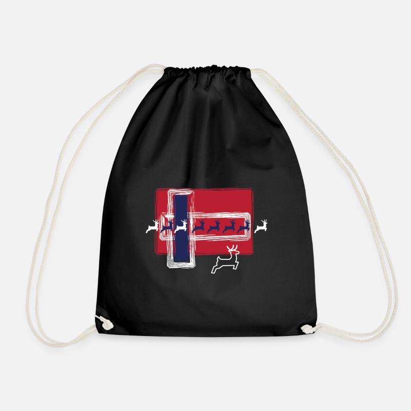 Norwegen - Turnbeutel - Schwarz
