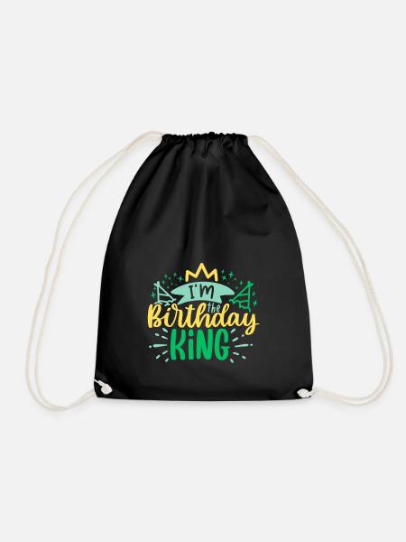 I'm the Birthday KING - Turnbeutel - Schwarz