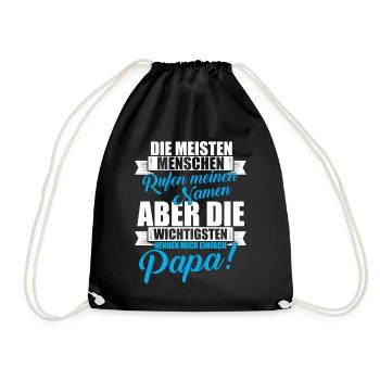 Dad - The most important people call me dad - Drawstring Bag - black - Front