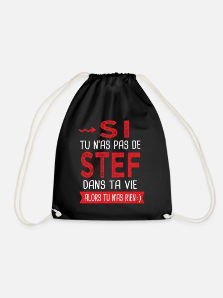stef dans ta vie Humour Stéphane Stéphanie Stéphan - Sac de sport léger - noir