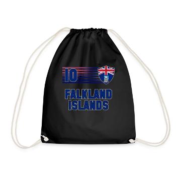 Falkland Islands - Drawstring Bag - black - Front