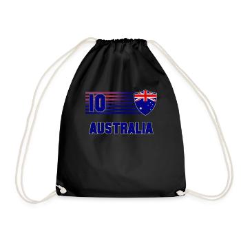 Australien - Turnbeutel - Schwarz - Vorne