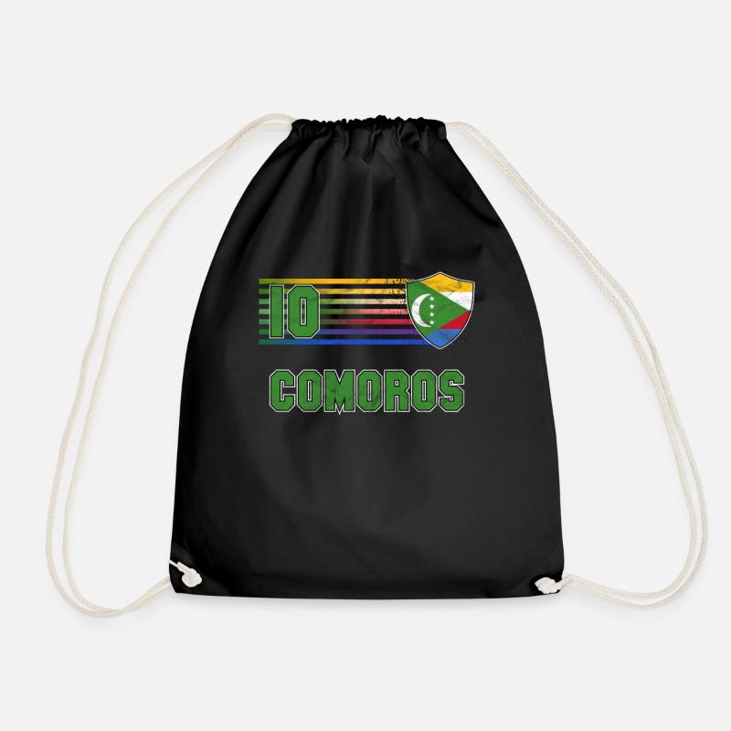 Comoros - Drawstring Bag - black