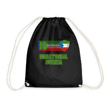Guinée équatoriale - Sac de sport léger - noir - Devant