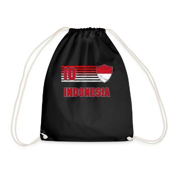 Indonesia - Drawstring Bag - black - Front