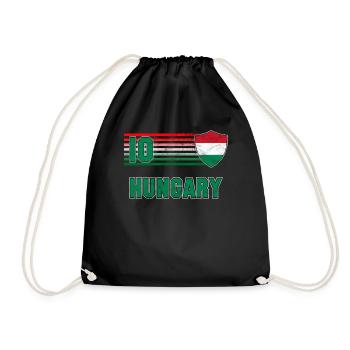 Hungary - Drawstring Bag - black - Front