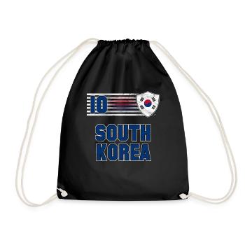 South Korea - Drawstring Bag - black - Front