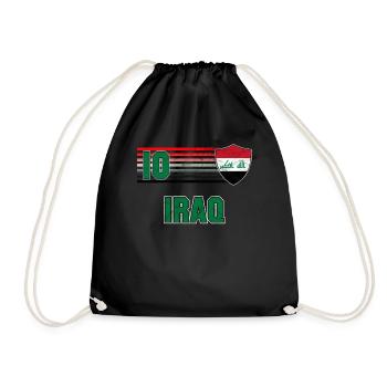 Iraq - Drawstring Bag - black - Front