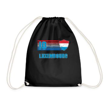 Luxemburg - Turnbeutel - Schwarz - Vorne