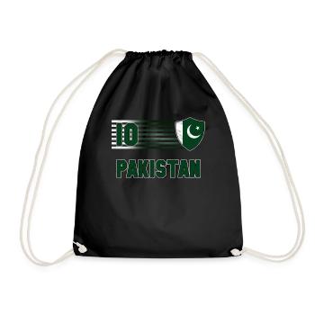 Pakistan - Drawstring Bag - black - Front