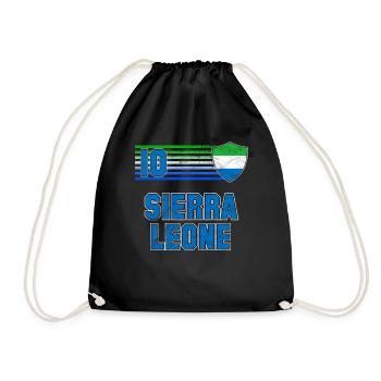 Sierra Leone - Drawstring Bag - black - Front