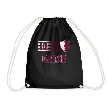 Qatar - Drawstring Bag - black - Front