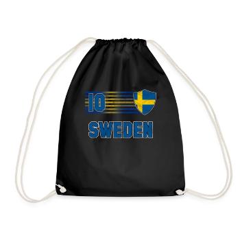 Sweden - Drawstring Bag - black - Front