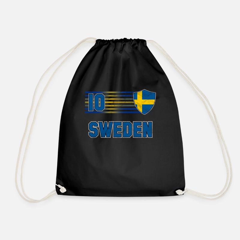 Schweden - Turnbeutel - Schwarz