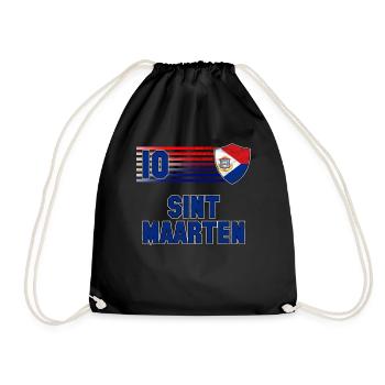 Sint Maarten - Turnbeutel - Schwarz - Vorne