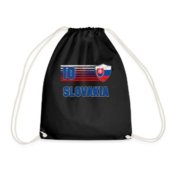 Slovakia - Drawstring Bag - black - Front
