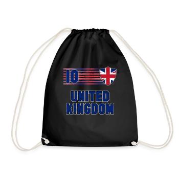 United Kingdom - Drawstring Bag - black - Front