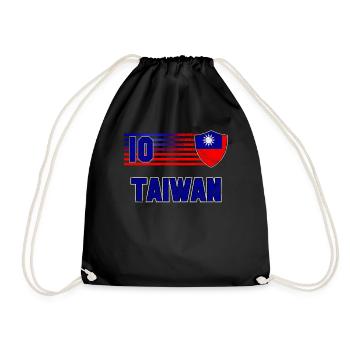 Taiwan - Drawstring Bag - black - Front