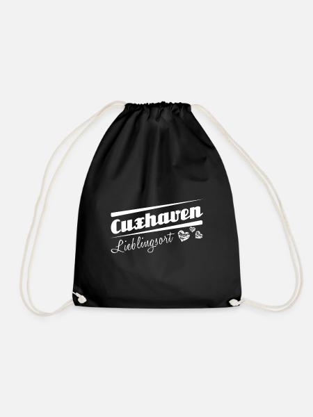 Cuxhaven - Lieblingsort mit Stadtnamen - Turnbeutel - Schwarz