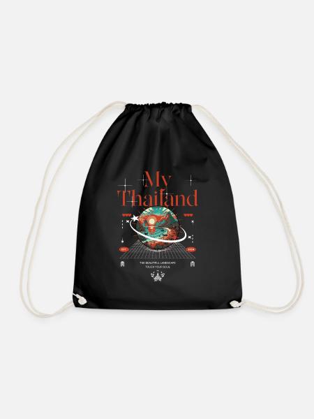 My Thailand Touch Your Soul - Turnbeutel - Schwarz