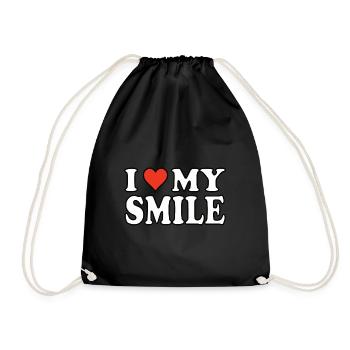 I Love my Smile - Le design pour sourire - Sac de sport léger - noir - Devant