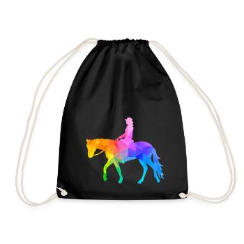 Western Lady Western Rider Pleasure Riding - Drawstring Bag - black - Front