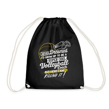 Super Cool Volleyball Coach - Volleyball Coach - Drawstring Bag - black - Front