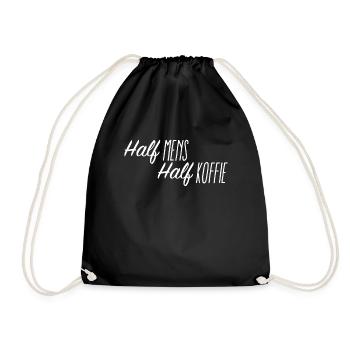 Moitié humain, moitié café - Sac de sport léger - noir - Devant