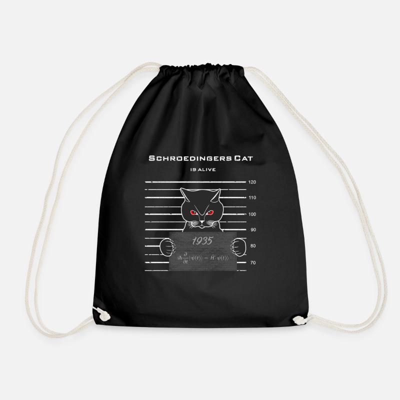 Schrödingers Katze lebt/ Schrödinger Formel - Turnbeutel - Schwarz