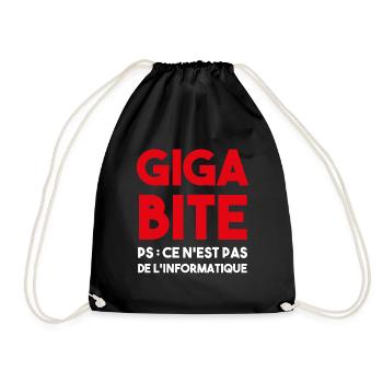 cadeau marrant gros beauf giga bite penis lourd - Sac de sport léger - noir - Devant