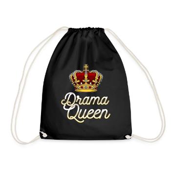 Drama Queen - Illustration de la couronne inspirée du tatouage - Sac de sport léger - noir - Devant