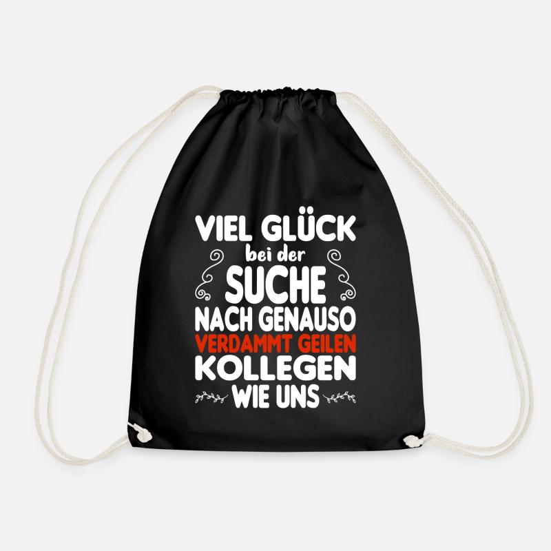 Kollege Kollegin Abschied - Turnbeutel - Schwarz