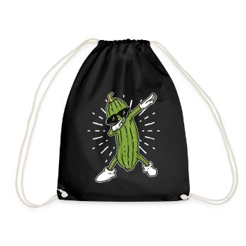 Dab concombre concombre dab légume amateur végétalien - Sac de sport léger - noir - Devant