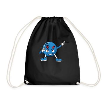 Funny Bowling Team Devil Design Funny Bowler Team - Drawstring Bag - black - Front