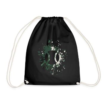 Tennis Ball Color Splash - Drawstring Bag - black - Front