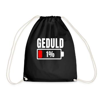Patience à 1% Phrase drôle et idée ironique hors de - Sac de sport léger - noir - Devant
