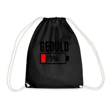 Patience à 1% Phrase drôle et idée ironique hors de - Sac de sport léger - noir - Devant