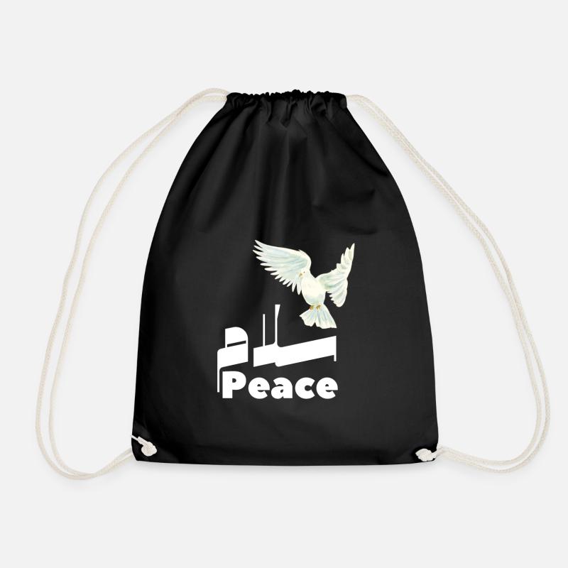 Peace سلام - Turnbeutel - Schwarz