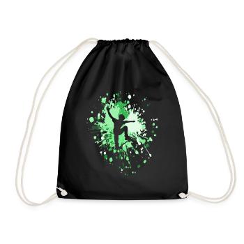 Skateboard Color Splash - Drawstring Bag - black - Front