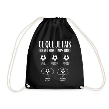 drôle,humour,humoristique,idée cadeau,original,phr - Sac de sport léger - noir - Devant