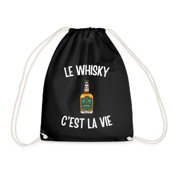 Le whisky c'est la vie - Sac de sport léger - noir - Devant