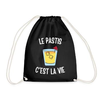 Le pastis c'est la vie - Sac de sport léger - noir - Devant