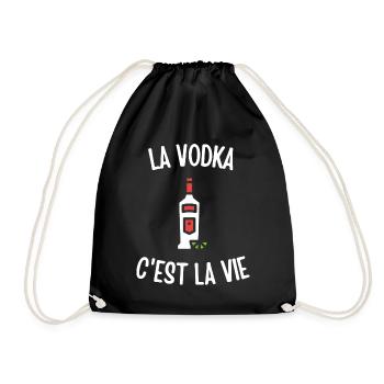 La vodka c'est la vie - Sac de sport léger - noir - Devant